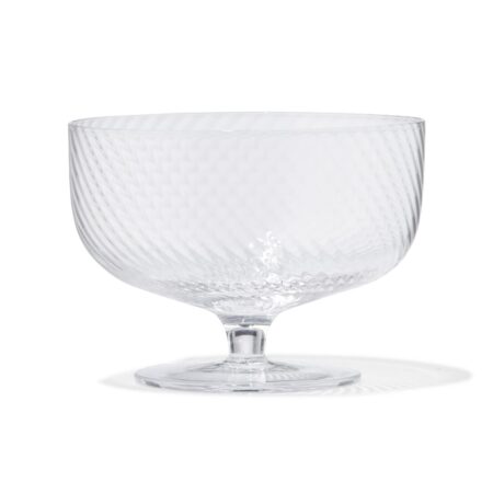 HEMA Ijscoupe Bergen glas twist reliëf (transparant) | HEMA