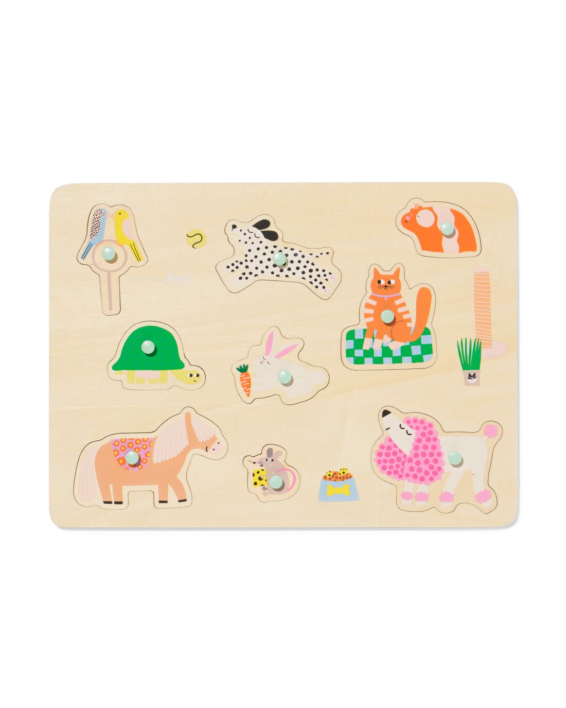 HEMA Inlegpuzzel 30x22cm huisdieren hout | HEMA