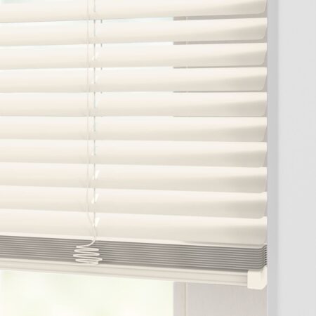 Jaloezie aluminium zijdeglans 25mm creme