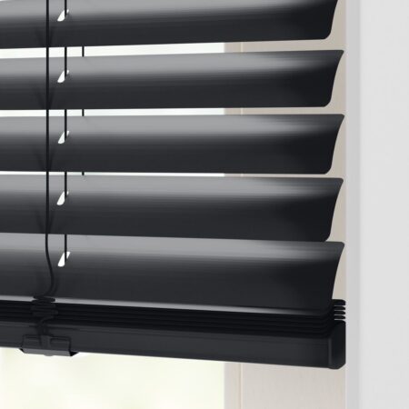 HEMA Jaloezie aluminium zijdeglans 50mm zwart (zwart) | HEMA