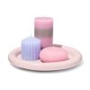 HEMA Kaarsonderzetter ⌀26.5x3cm hout roze (roze) | HEMA