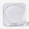 Kaarsplateau ⌀9x3cm Kub glas gehamerd transparant