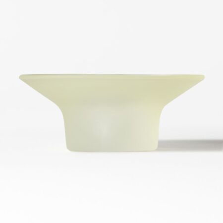 Kandelaar ⌀11x5cm Zwier glas geel