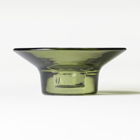 Kandelaar ⌀11x5cm Zwier glas groen