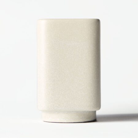 Kandelaar ⌀4.5x8.5cm Kub keramiek wit