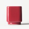 Kandelaar ⌀5x5cm Kub keramiek rood