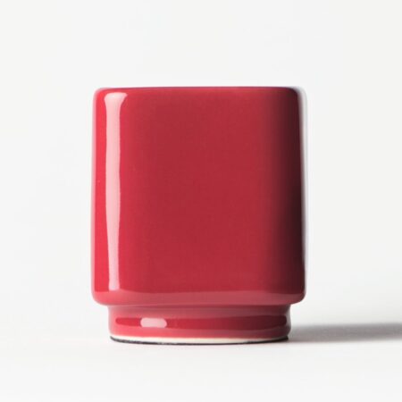Kandelaar ⌀5x5cm Kub keramiek rood