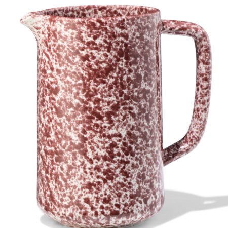 HEMA Karaf 1.4L aardewerk spikkel rood (bordeauxrood) | HEMA