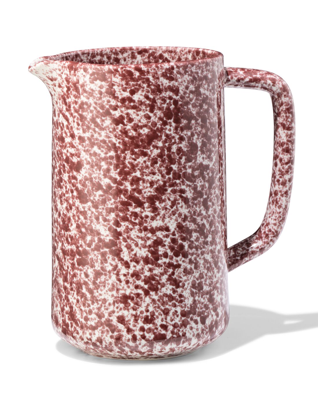 HEMA Karaf 1.4L aardewerk spikkel rood (bordeauxrood) | HEMA