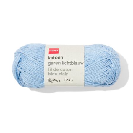 HEMA Katoen garen 50g 105m lichtblauw | HEMA