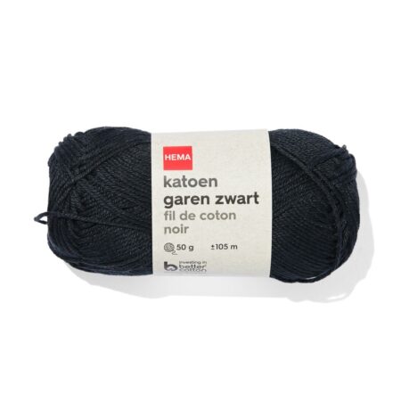 HEMA Katoen garen 50g 105m zwart | HEMA