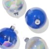HEMA Kerstballen set 8.5cm glans zilver-blauw - 4 stuks (multi) | HEMA