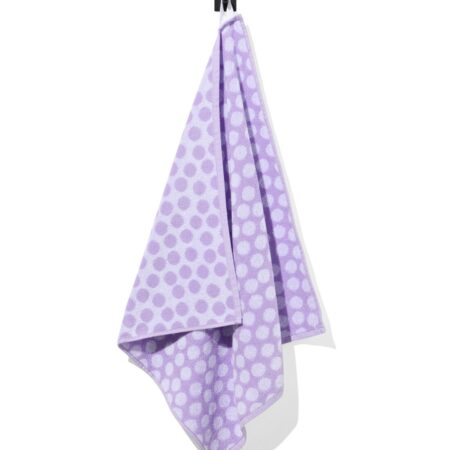 HEMA Keukendoek 50x50 katoen lila met stippen (lila) | HEMA