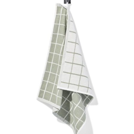 HEMA Keukendoek 50x50cm katoen ruiten (groen) | HEMA