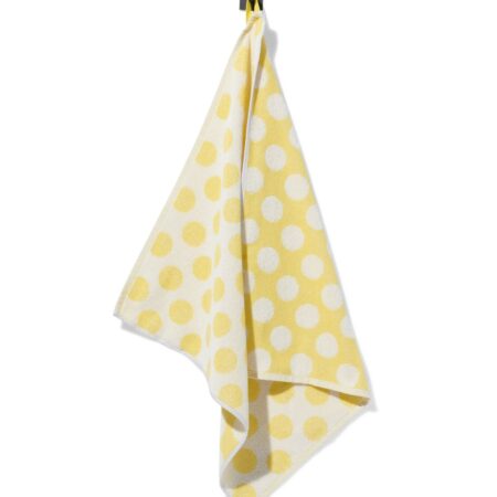 HEMA Keukendoek 50x50cm katoen stippen geel (geel) | HEMA