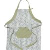 HEMA Keukenschort met stippen chambray katoen (groen) | HEMA