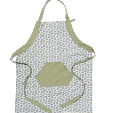 HEMA Keukenschort met stippen chambray katoen (groen) | HEMA