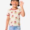 HEMA Kinder T-shirt bloemen ecru (ecru) | HEMA