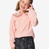 Kinder T-shirt bloemen roze