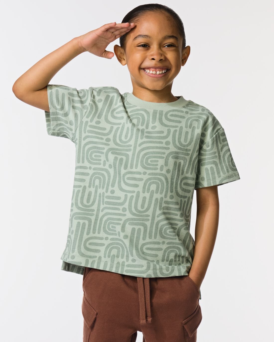 HEMA Kinder T-shirt grafisch ecru (ecru) | HEMA
