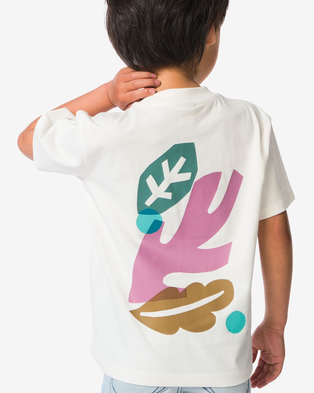 HEMA Kinder T-shirt grafisch wit (wit) | HEMA