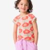 HEMA Kinder T-shirt jersey bloemen lichtroze (lichtroze) | HEMA
