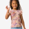 HEMA Kinder T-shirt jersey bloemen oudroze (oudroze) | HEMA