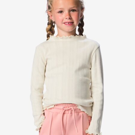 HEMA Kinder T-shirt jersey ecru (ecru) | HEMA