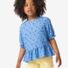 Kinder T-shirt jersey fruit lichtblauw