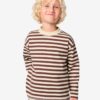 HEMA Kinder T-shirt jersey strepen bruin (bruin) | HEMA