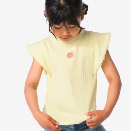 HEMA Kinder T-shirt lichtgeel (lichtgeel) | HEMA