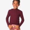 HEMA Kinder T-shirt pointelle bordeauxrood (bordeauxrood) | HEMA