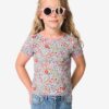 HEMA Kinder T-shirt rib bloemen blauw (blauw) | HEMA