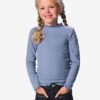 HEMA Kinder T-shirt ruches blauw (blauw) | HEMA