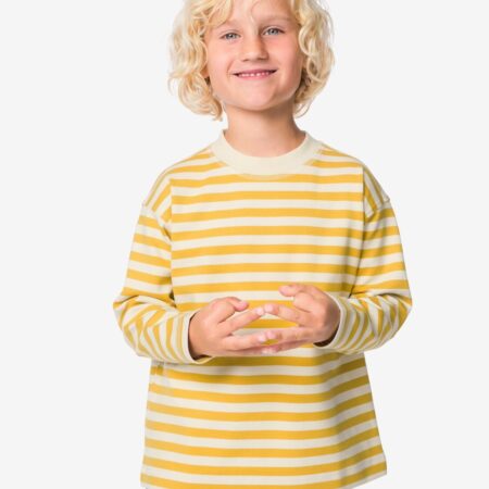 HEMA Kinder T-shirt strepen groen (groen) | HEMA