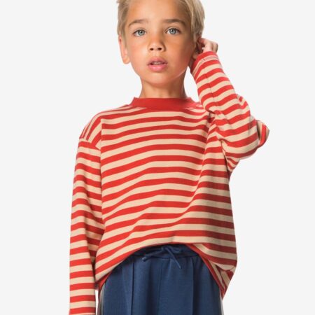 HEMA Kinder T-shirt strepen rood (rood) | HEMA