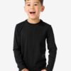 HEMA Kinder basis t-shirts stretch katoen - 2 stuks zwart (zwart) | HEMA