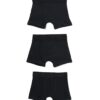 HEMA Kinder boxers katoen/stretch - 3 stuks zwart | HEMA
