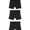 HEMA Kinder boxers basic stretch katoen - 3 stuks zwart (zwart) | HEMA