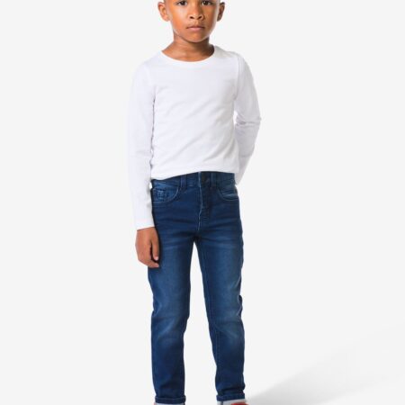 HEMA Kinder broek jogdenim skinny fit donkerblauw | HEMA