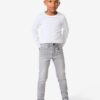 HEMA Kinder broek jogdenim skinny fit grijs | HEMA