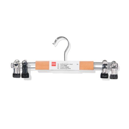 HEMA Kinder broekhangers hout/metaal - 2 stuks | HEMA
