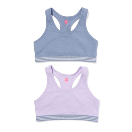 HEMA Kinder croptops - 2 stuks lila (lila) | HEMA
