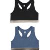 HEMA Kinder croptops stretch katoen - 2 stuks zwart (zwart) | HEMA