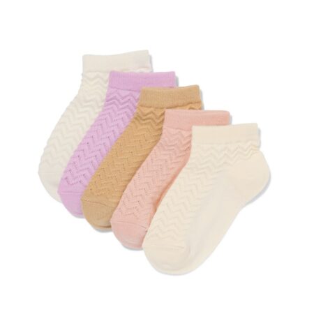 HEMA Kinder enkelsokken zigzag - 5 paar oudroze (oudroze) | HEMA