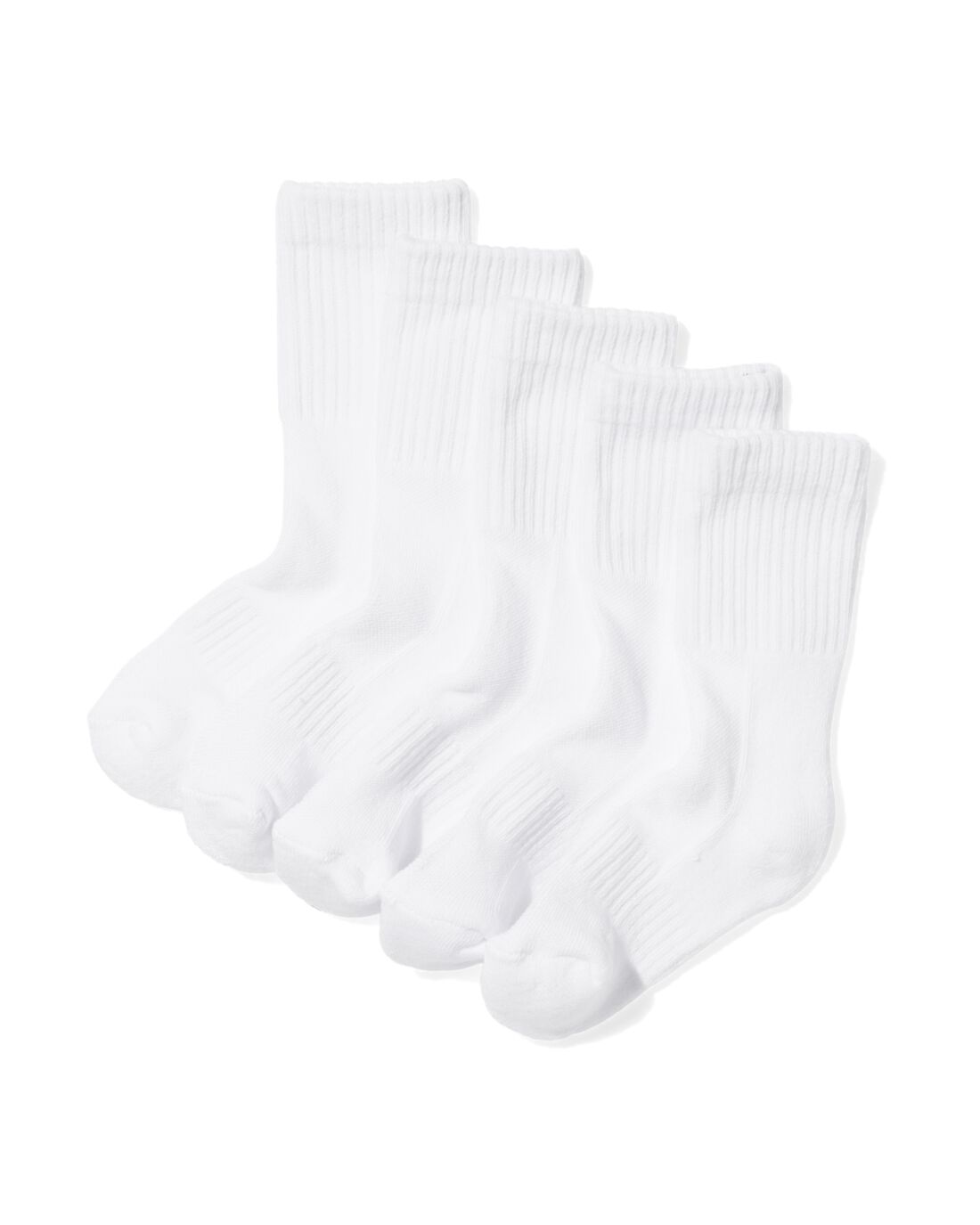HEMA Kinder sportsokken rib - 5 paar wit | HEMA