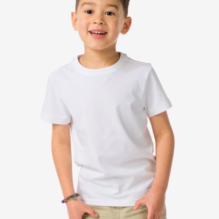 HEMA Kinder t-shirts biologisch katoen - 2 stuks wit | HEMA