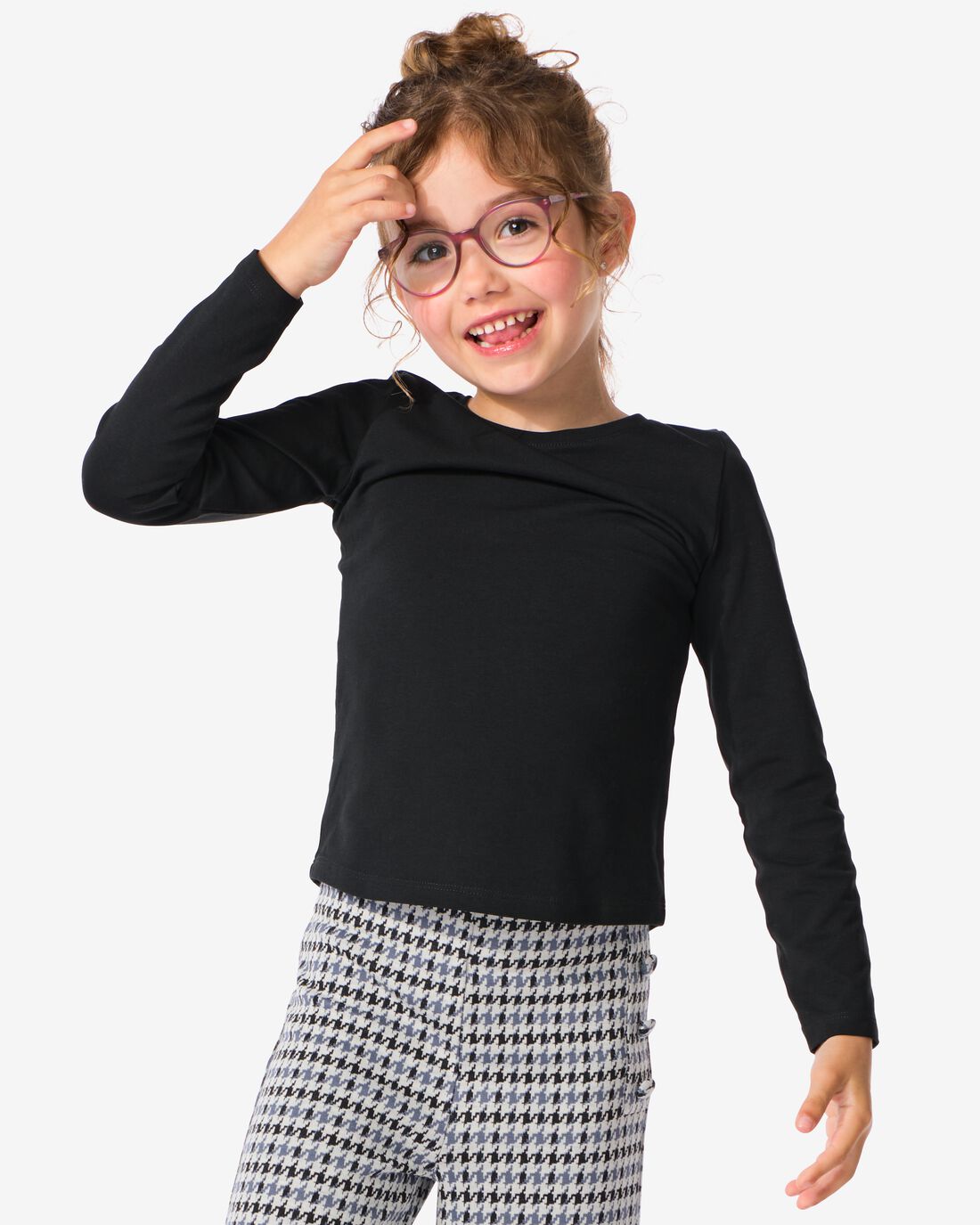 HEMA Kinder t-shirts biologisch katoen - 2 stuks zwart (zwart) | HEMA