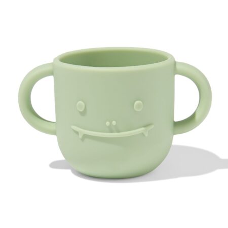 HEMA Kinderbeker 150ml siliconen monster groen (mintgroen) | HEMA