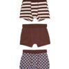HEMA Kinderboxer strepen - 3 stuks bruin (bruin) | HEMA